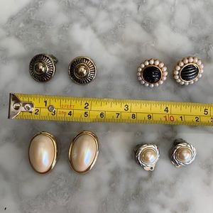 Set/4 Pairs of Clip Earrings